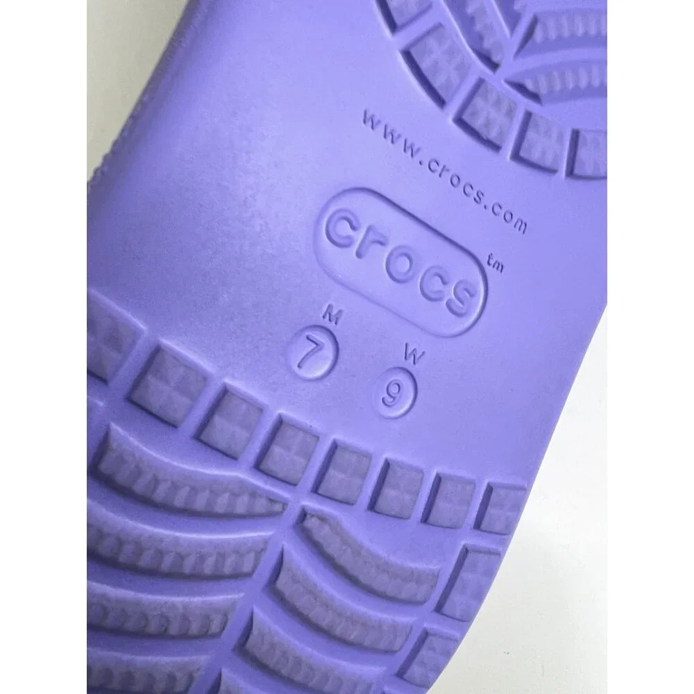 Crocs Classic Crush Violet Purple  Platform Clog Womens 9 Mens 7 Slip On Chunky - Picture 6 of 7